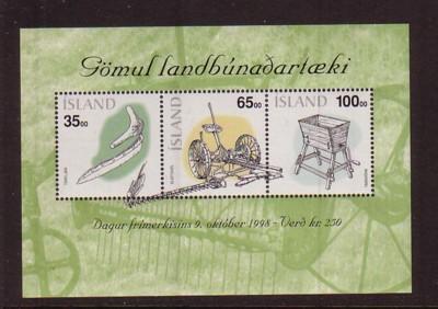 Iceland Sc 866 1998 Agricultural Tools  stamp sheet mint NH