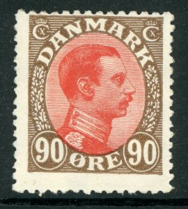 Denmark 1920 King Christian 90 Ore Brown & Red Perf 14x14½ Sc #127 MNH B359