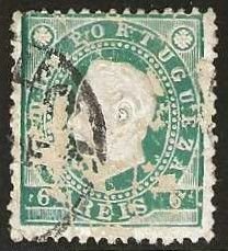 Portuguese India 176, used repaired tear, space filler. 1886. (T158)