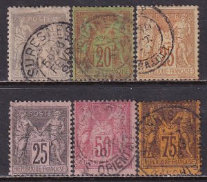 France 1879-90 Sc 97-102 Peace and Commerce Complete Set Type II Stamp Used