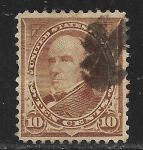 United States - Scott #283 10c Webster Orange brown, Type II - Fine Used