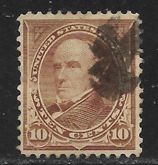 United States - Scott #283 10c Webster Orange brown, Type II - Fine Used