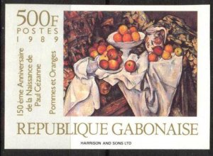 Gabon 1989 Art Paintings Paul Cezanne Imperf. MNH