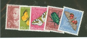 Switzerland #B267-271  Single (Complete Set)