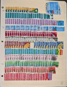 EDW1949SELL : SWITZERLAND Neatly arranged stock of Used on cards Scott Cat $4151