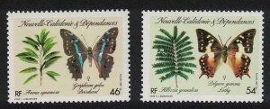New Caledonia Butterflies and Plants 2v 1987 MNH SG#804-805