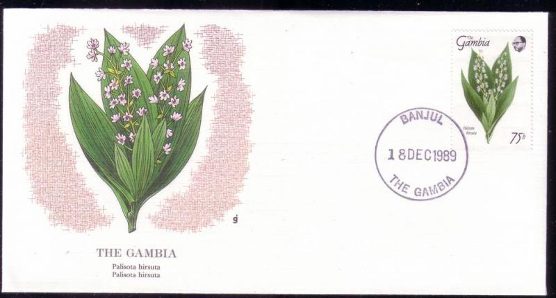 Gambia FDC SC# 879 Palisota Hirsuta Flower L164