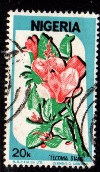 Nigeria - #493 tacoma Stans Flower - Used