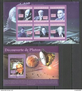 2010 Guinea Space Pluton Discovery 80Th Anniversary 1Kb+1Bl ** Bc414