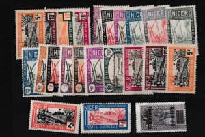 Niger: Mixture of Early French Colonial Stamps, Unused.