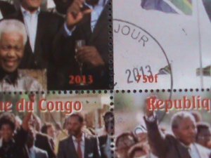 ​CONGO-2013-FAMOUS PERSON-NELSON MANDELA -CTO S/S VF WE SHIP TO WORLD WIDE.