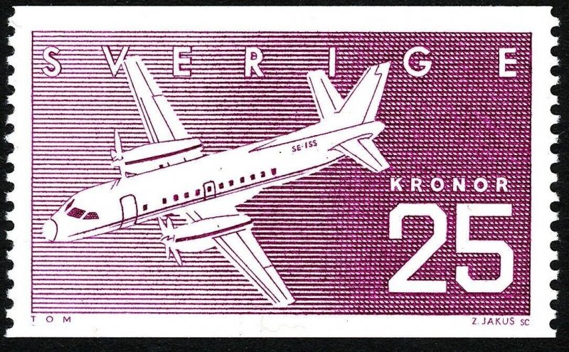 Sweden 1987 Swedish Aviation Industry; SAAB SF-340. Engraver Z Jakus. MNH