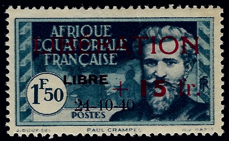 French Equatorial Sc B13 Mint OG VF sm hr SCV$30...Colonies are in demand!