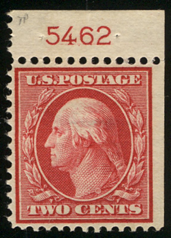 US #375a VF mint hinged, plate number single, fresh color, nice, SCV $170 as ...