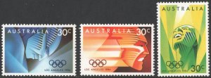 Australia SC#922-924 30¢ Summer Olympic Games (1984) MLH