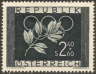 AUSTRIA B277 MNH 1952 OLYMPICS  CV $21.00