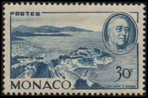 Monaco 199 - Mint-H - 30c F. D. Roosevelt / Monte Carlo Harbor (1946) (cv $0.50)