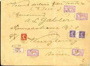 France Letter From Paris to Nuremberg Bavaria (Germany) 12 August 1910