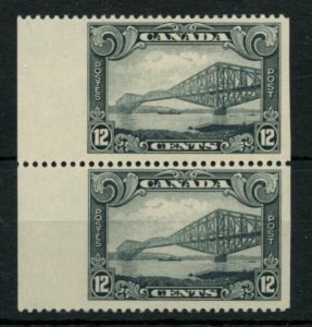 ?Nice #156 Quebec Bridge imperf Vert, 1 VF MNH, 1 VFMH, Cat$325 Canada mint 