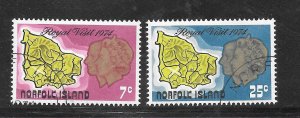 Norfolk Island #172-73 Used Set of 2 (my3) Collection / Lot