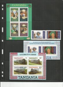 TANZANIA GROUP 3 SHEETS AND 1 SET MNH