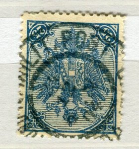 BOSNIA; 1890s classic Eagle Arms issue used 10k. value fine POSTMARK