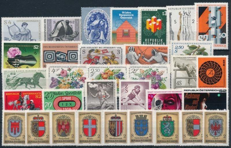 Thematic lot stamp Austria 1970-1978 33 stamps MNH 1970 WS226258