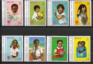 Belize 1980 International Year of the Child SC#490-497 With Labels MNH