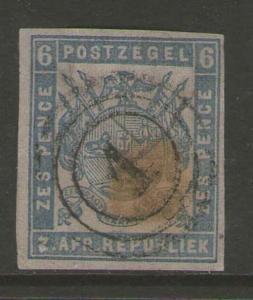 Transvaal South Africa 1869 SG 2 FU 4 Margins