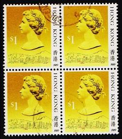 Hong Kong. 1987 $1(Block of 4) S.G.607 Fine Used