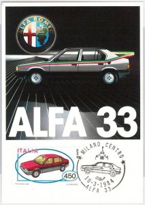 51595 - ITALY - POSTAL HISTORY - MAXIMUM CARD - 1984 AUTOMOBILES: ALFA ROMEO-