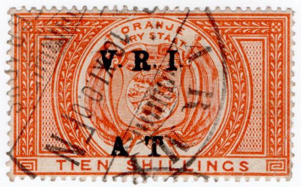 (I.B) Orange River Colony Army Telegraphs : 10/- Orange (Bloemfontain)