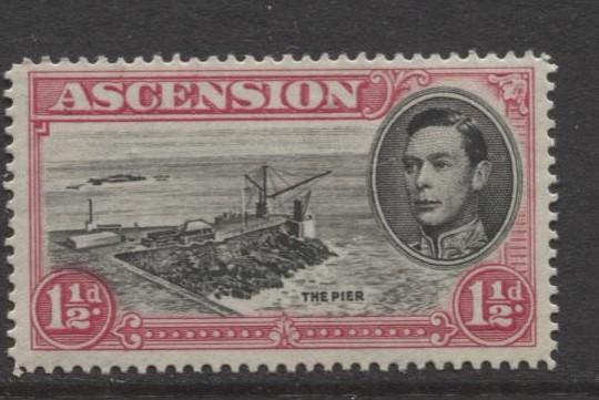 ASCENSION- Scott 42A - The Pier -1949 - MNH - Single 1.1/2d Stamp