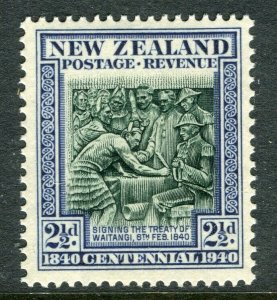 NEW ZEALAND; 1940 early Centenary issue Mint hinged 2.5d. value