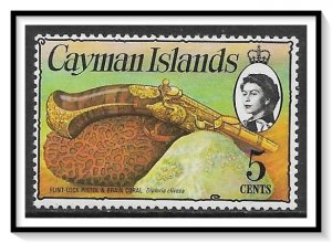 Cayman Islands #334 Pistol & Brain Coral MNH