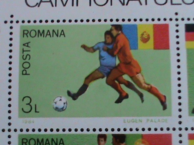 ​ROMANIA STAMP-1984-SC#3201A EUROPEAN SOCCER CUP CHAMPIONSHIP MNH S/S SHEET VF