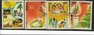 Senegal #757-760 Christmas (CTO)  CV $2.10