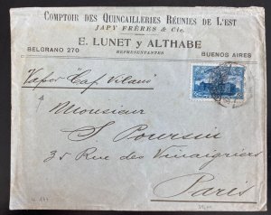 1920s Buenos Aires Argentina Commercial accounting Cover To Paris France