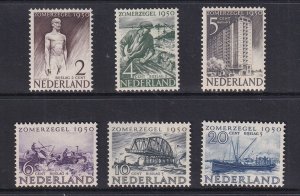 Netherlands #B208-B213 MNH 1950 cultural welfare