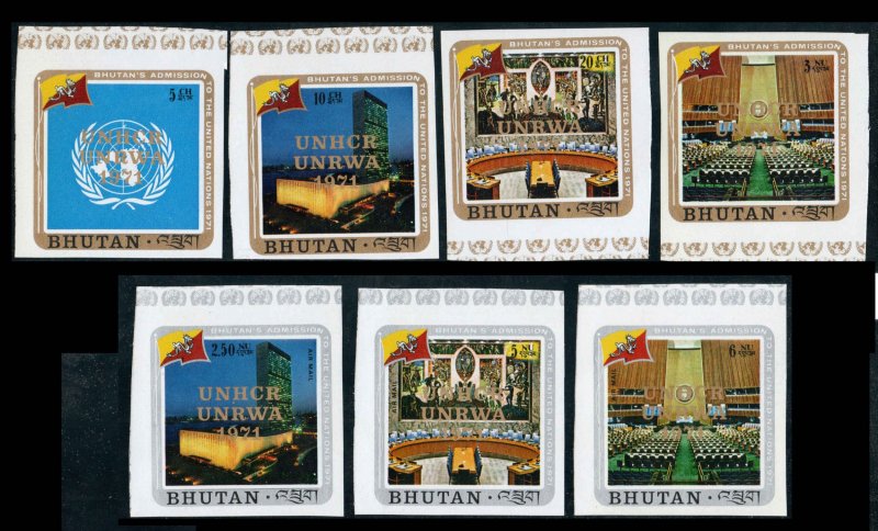 Bhutan  #140-143, C24-26  Mint NH CV $10.00 Imperf