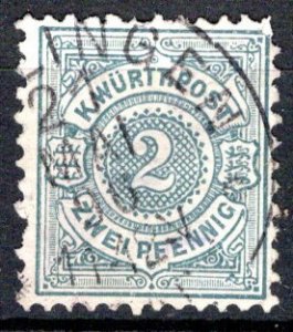 German States Wurttemberg Scott # 55, used