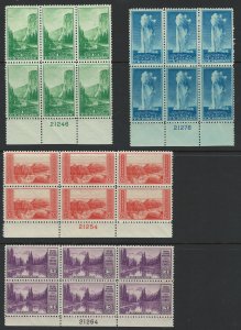 US Scott 740-749 MNH! Plate blocks of 6! Very Nice Set!