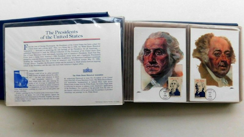 US Presidential Maxi Cards #2216-22i First Day Ameripex Show Chicago IL, Album