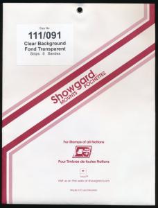 Showgard Stamp Mount 111/91 CLEAR Background Pack of 6 