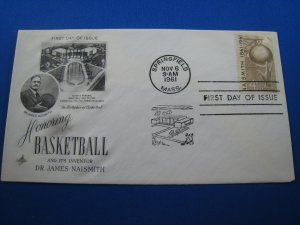 U.S. 1961 - SCOTT #1189   FDC -  BASKETBALL