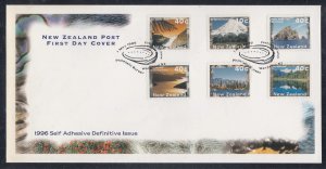 New Zealand Scott 1354-9 FDC - 1996 Self Adhesive Definitive Issues