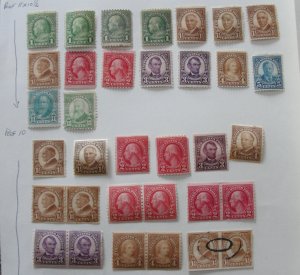 US Perf. 10 1/2 x 11 & 10 Mix of MH Stamps – Fair Condition w/some Damaged