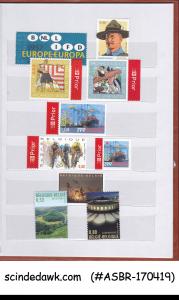 COLLECTION OF BELGIUM MNH STAMPS WITH M/S IN SMALL STOCK BOOK