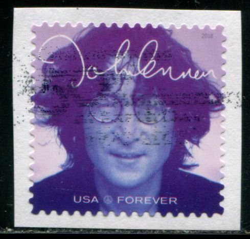 5314 (50c) John Lennon SA,  used on paper