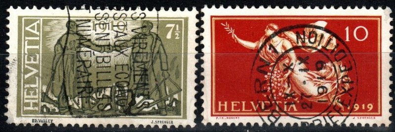 Switzerland #190-91 F-VF Used CV $13.25 (X8712)